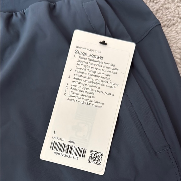 NWT Lululemon Surge Joggers in Iron Blue - Picture 2 of 6